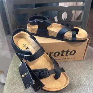 🖤Torotto Girls/Boys Sandals with Cork Footbed Adjustable Buckle